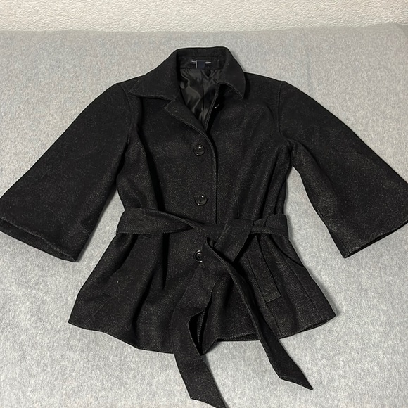 Gap Wool Coat Jacket Womens Medium Belted Office Career Winter Preppy Capsule - Picture 1 of 10